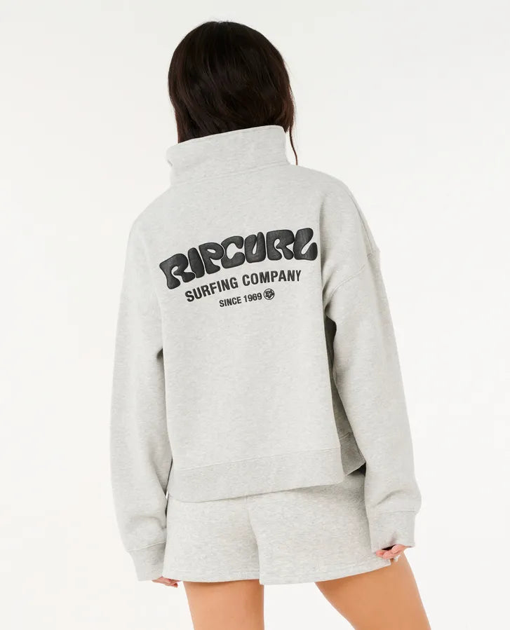 Rip Curl Surf Puff 1/4 Zip Grey
