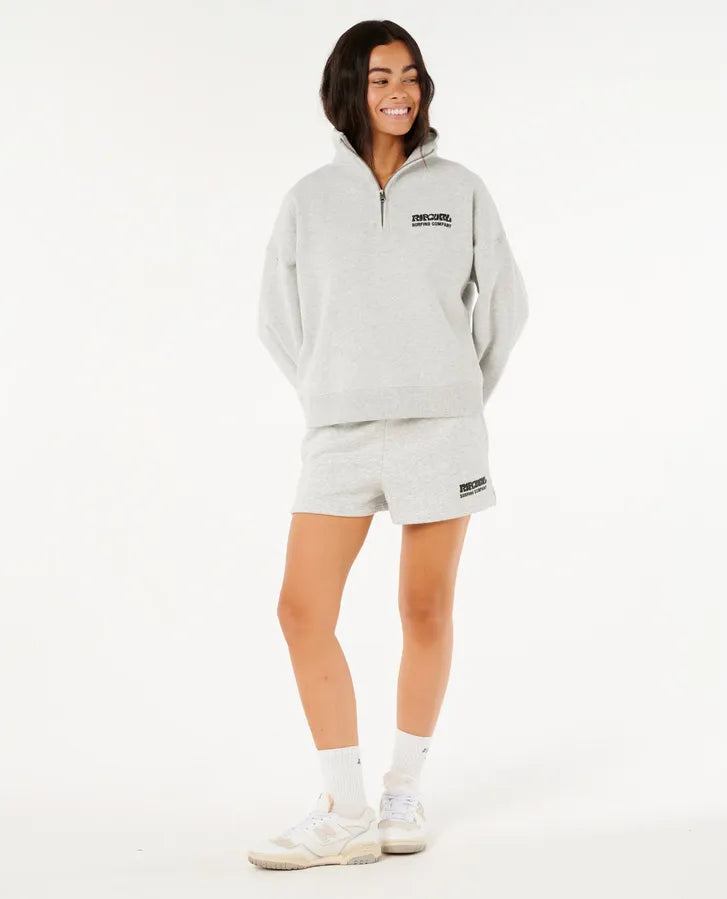 Rip Curl Surf Puff 1/4 Zip Grey