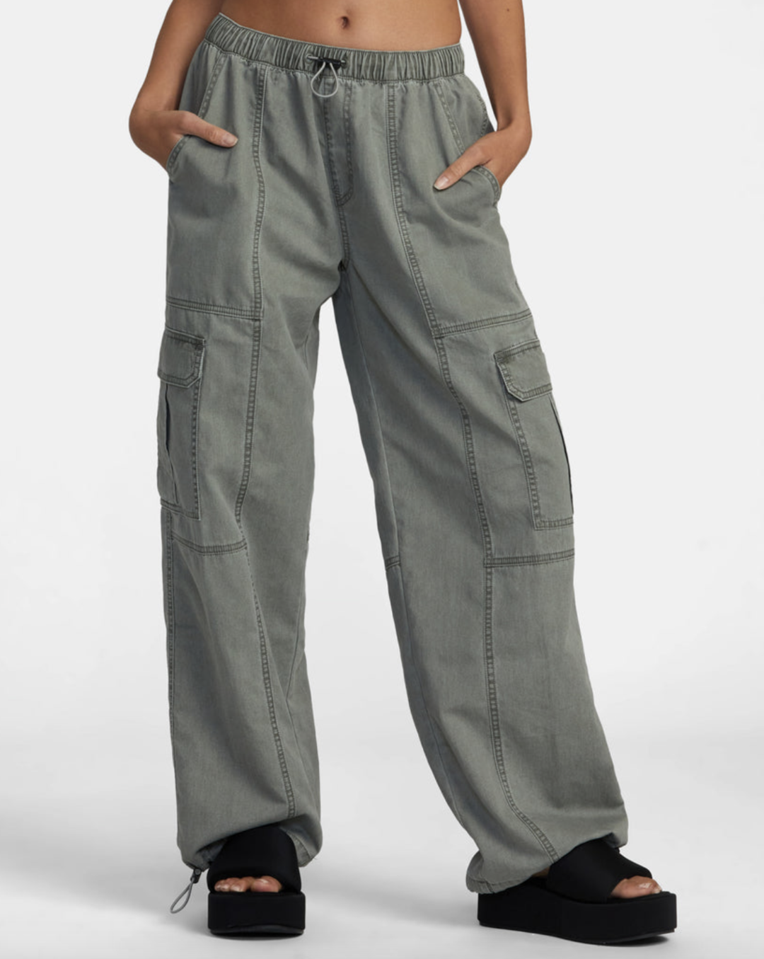 RVCA Womens Stowaway Cargo Pants Olive