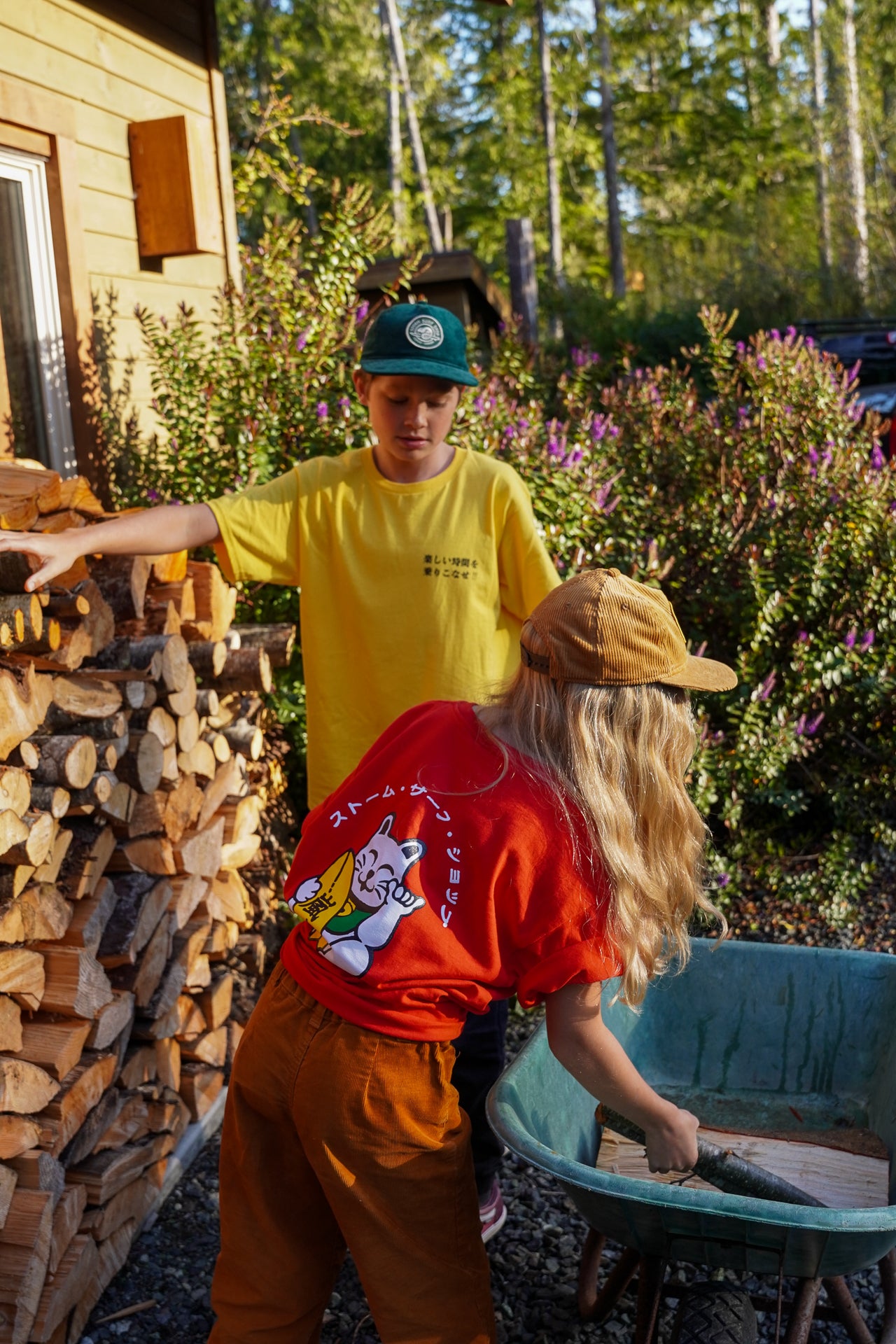 Storm Maneki Neko Surf Youth Tee - Yellow
