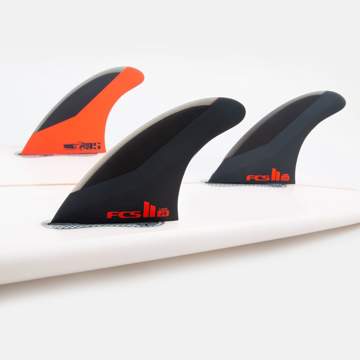 FCS II JS (Jason Stevenson) PC Charcoal/Red Tri Fins