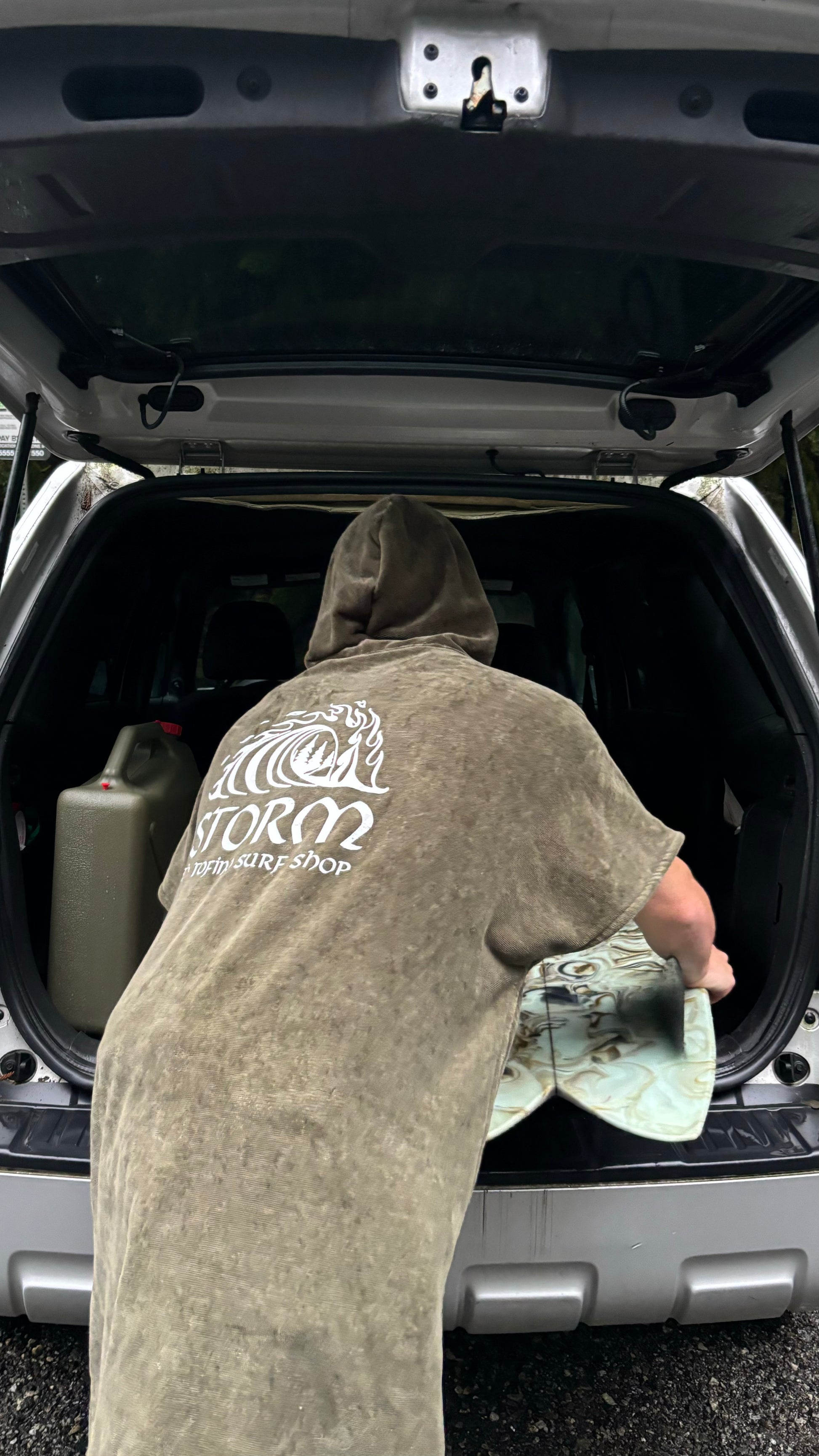 Storm x Slow Tide Poncho - Green