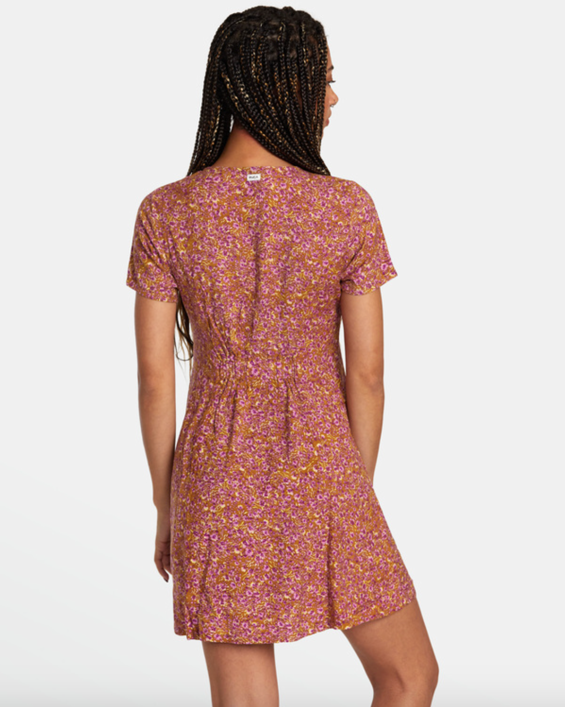 RVCA Womens Understated Mini Dress - Brown