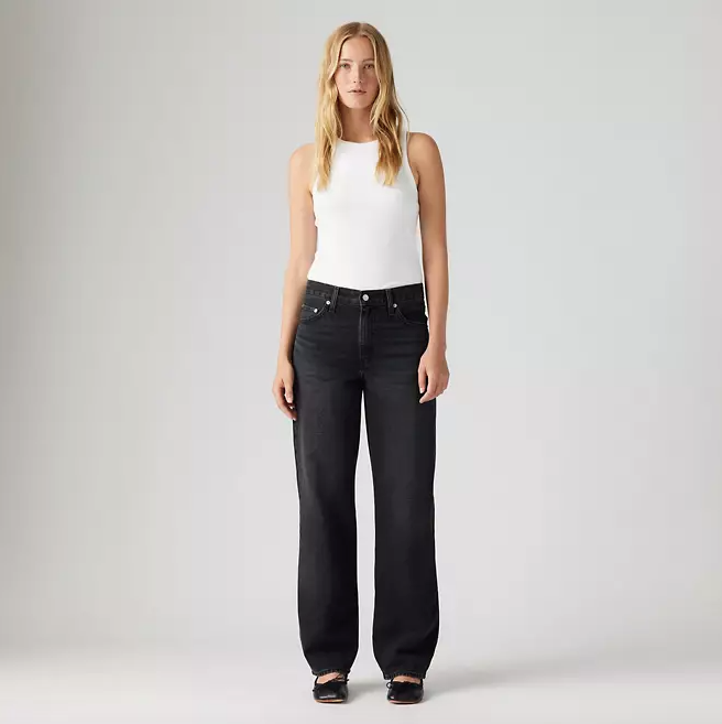 Levis Womens Baggy Dad Jeans- Shrink Up