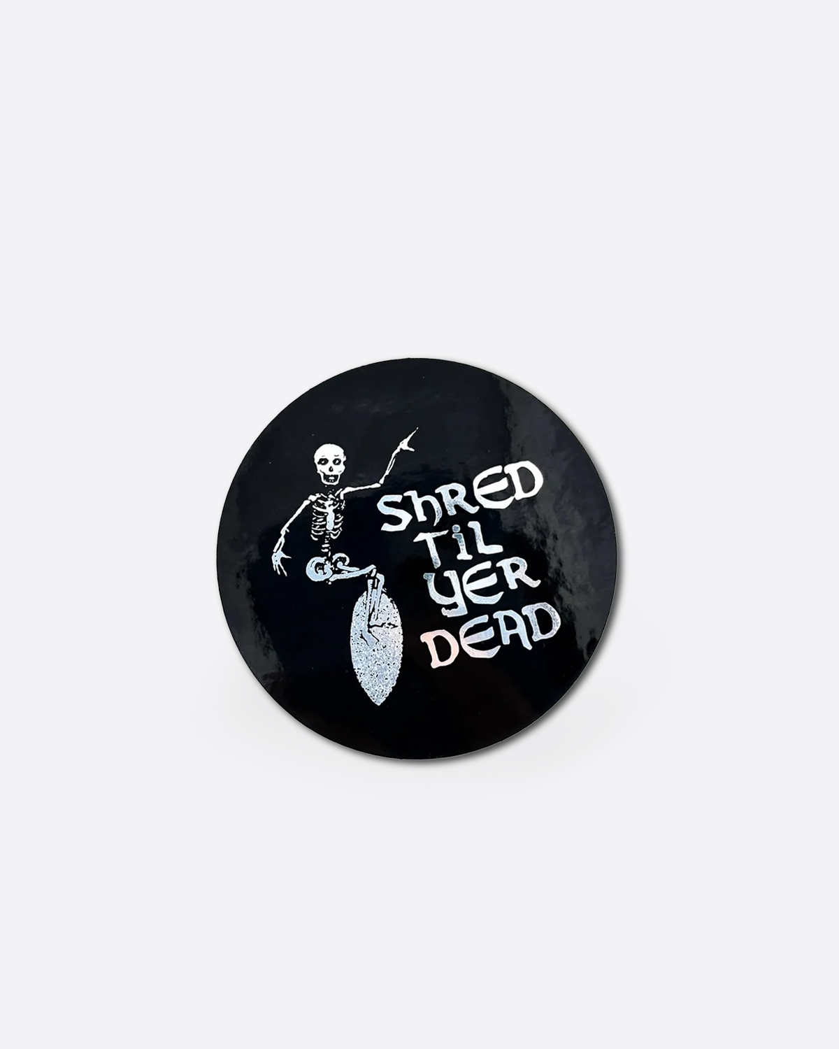 Storm Shred Sticker Round - Reflective