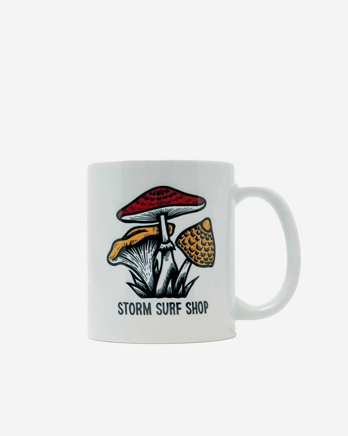 Storm Mushroom Mug - White