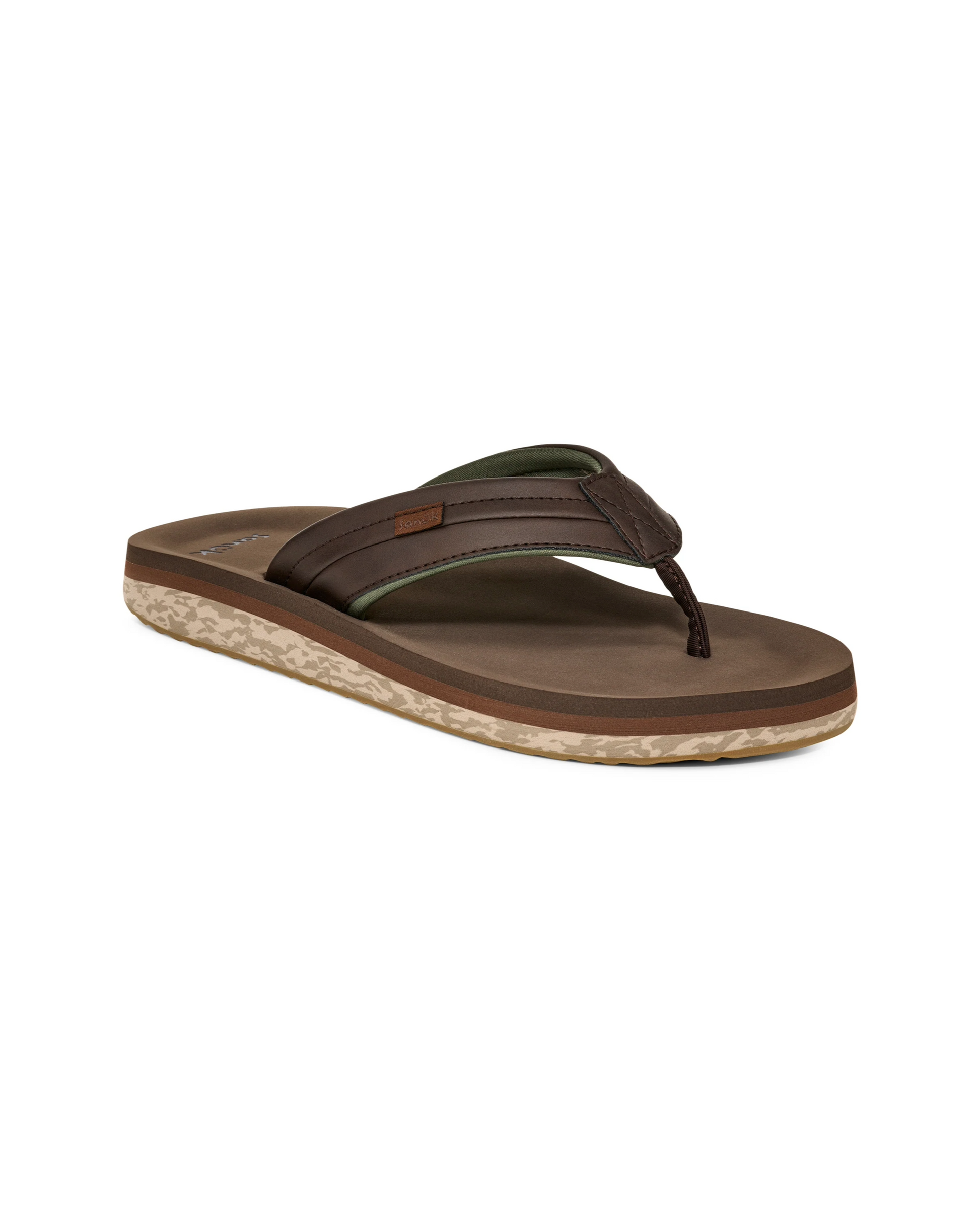 Sanuk Mens Tiderush Sandal - Dark Brown