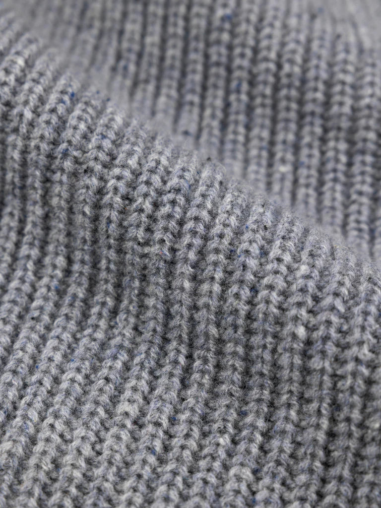 Finisterre Mens  Mora Knit Jumper-Grey Blue