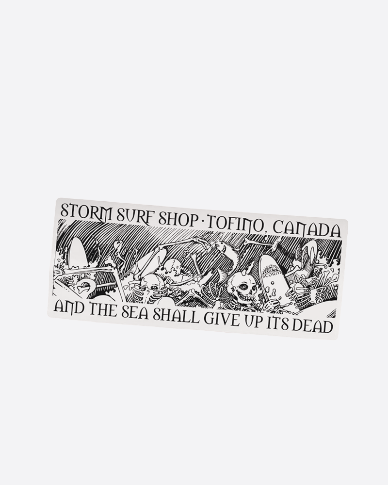 Storm Boneyard Bumper Sticker Large - White