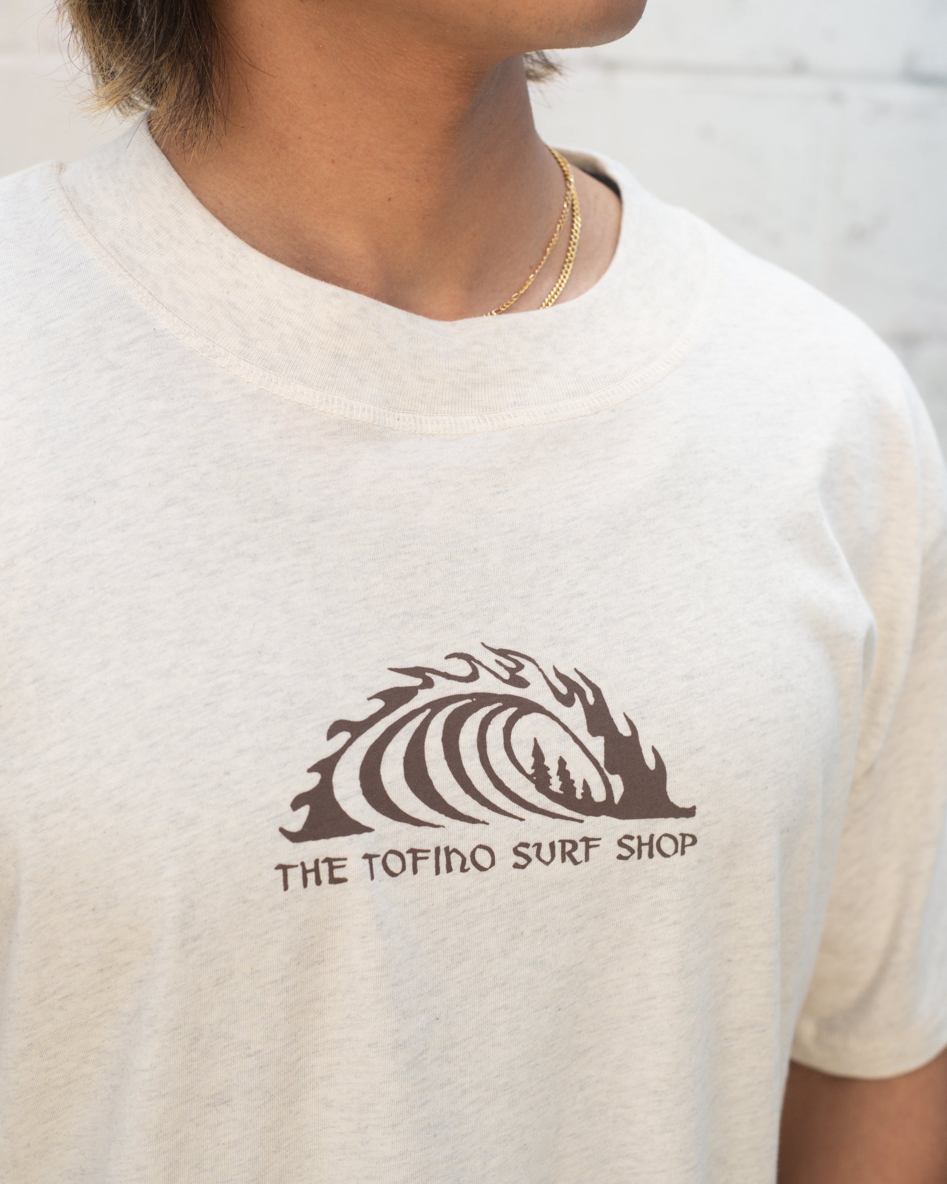 Storm Classic Wave Cropped Tee - Natural Heather