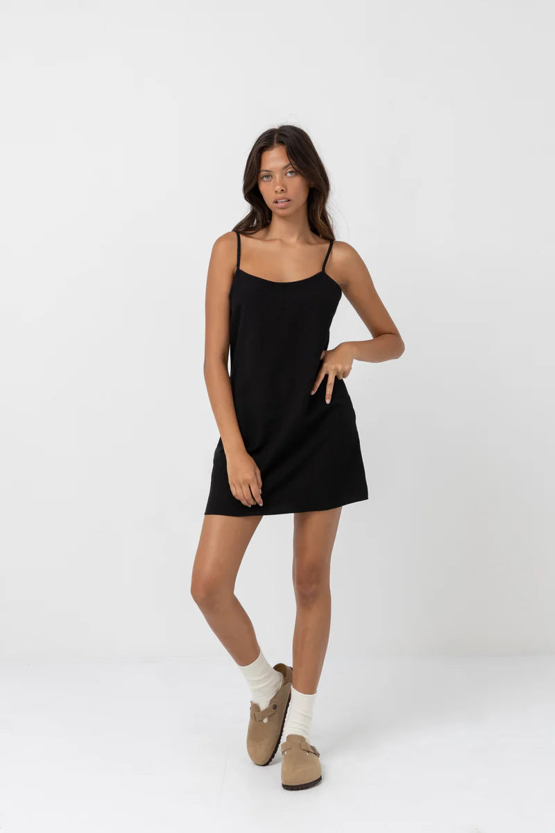 Rhythm Classic Slip Dress - Black