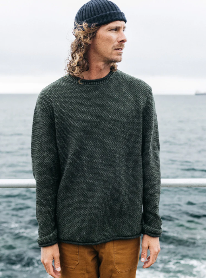 Finisterre Barents Sweater-Olive