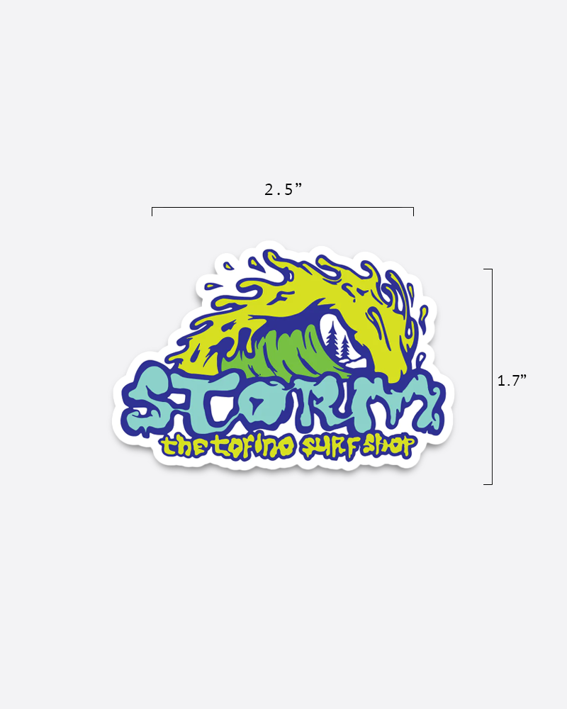 Storm Slime Wave Sticker Mini - Teal