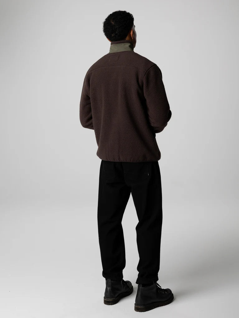 Finisterre Bolster Full Zip Fleece-Burnt Umber/Olive
