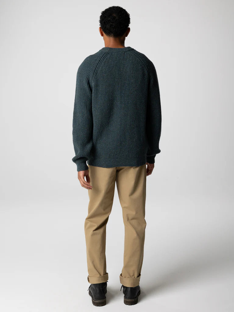 Finisterre Mens Mora Knit Jumper-Marine