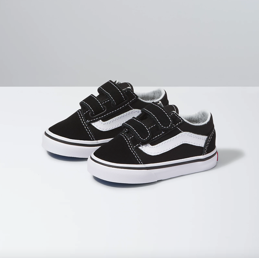 Kids black old skool vans discount