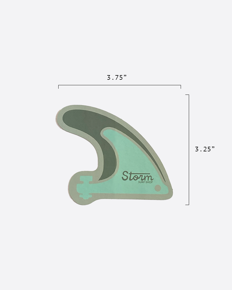 Storm Skeg Sticker - Green