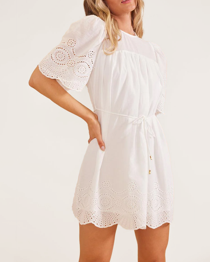 Pink and white short 2025 dress