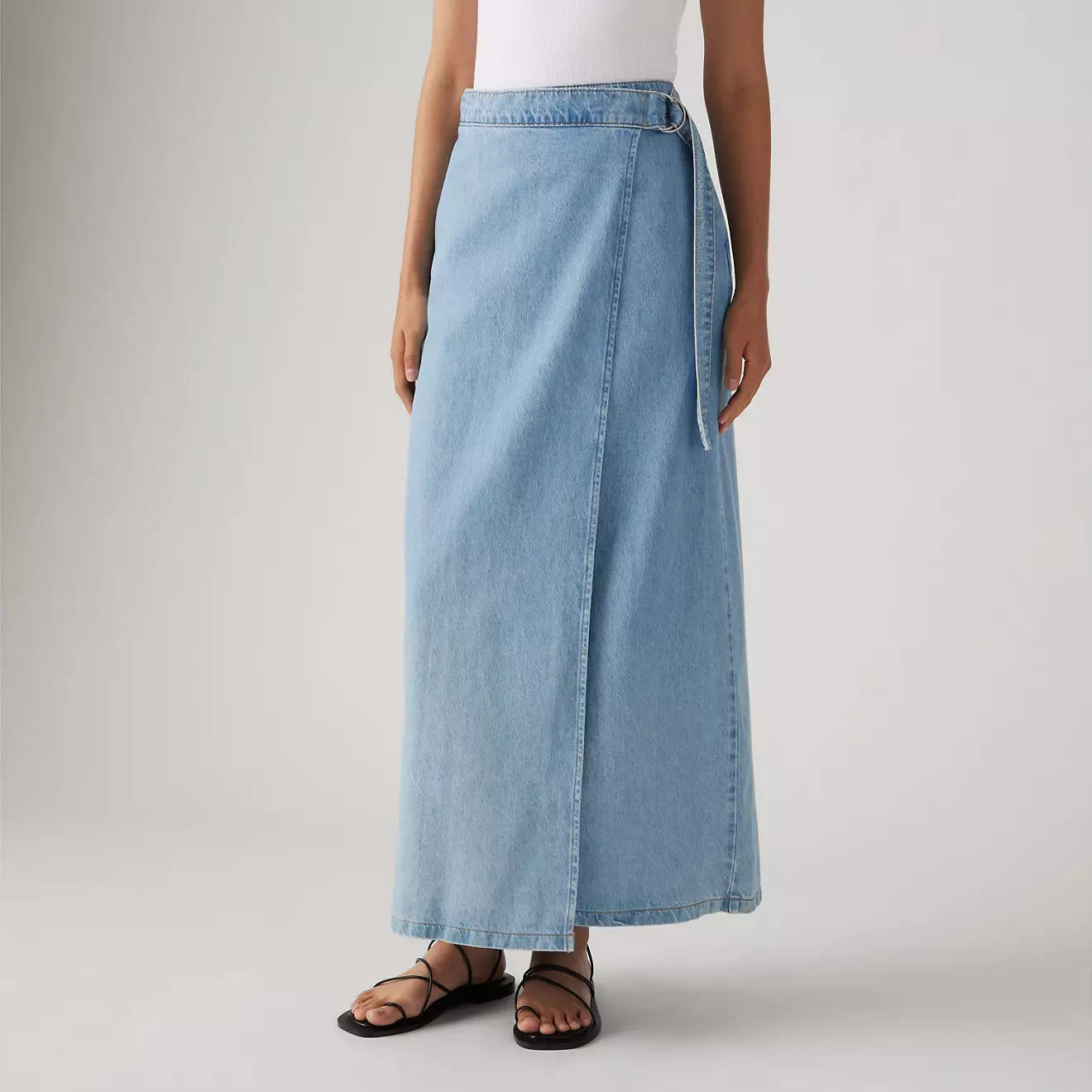 Levis Column Wrap Skirt - Wrapped in Blue