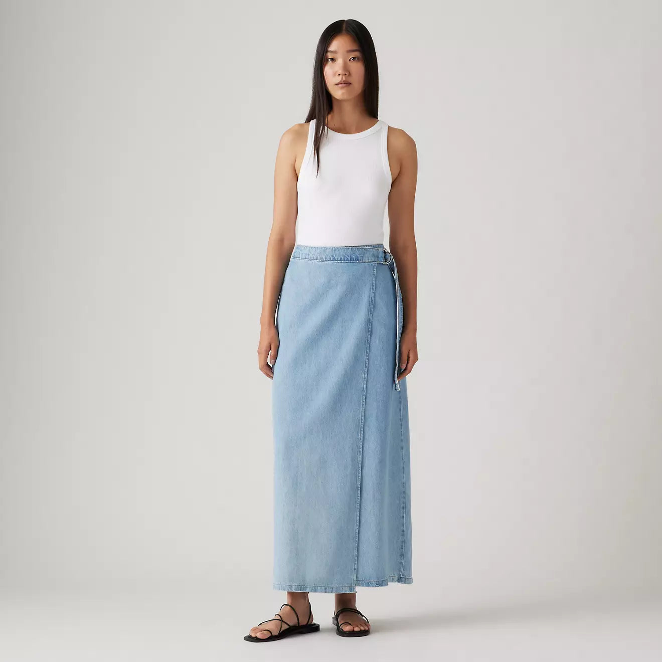 Levis Column Wrap Skirt - Wrapped in Blue