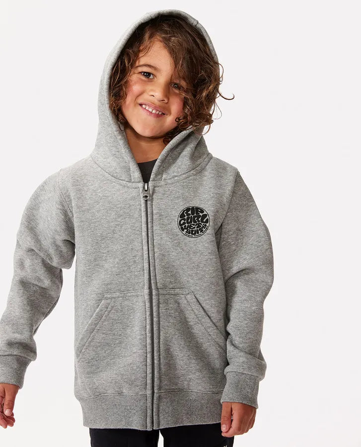 Rip Curl Boys Wetsuit Icon Zip Up - Grey Marle
