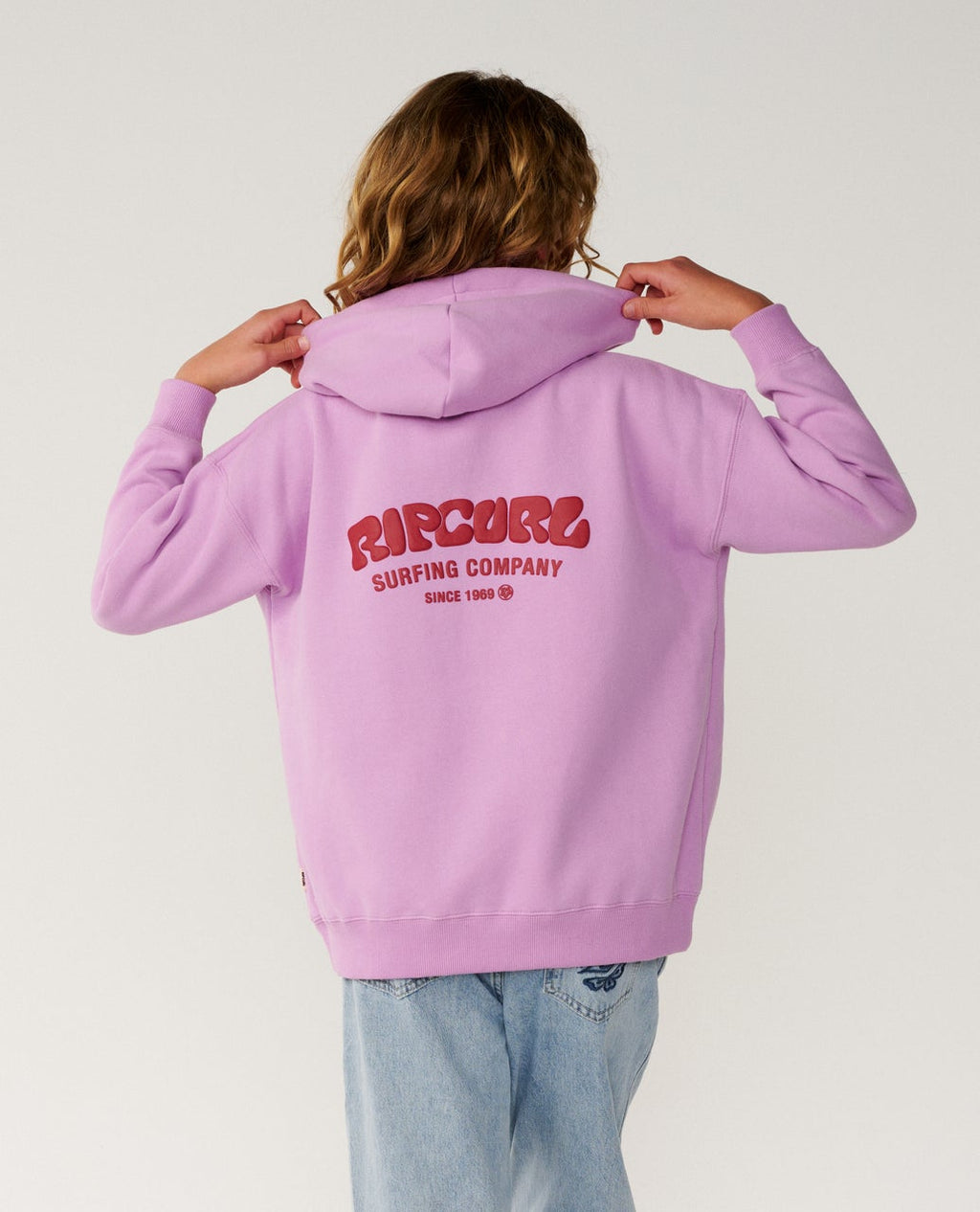 Rip Curl Girls Surf Puff Heritage Hood - Bright Lilac
