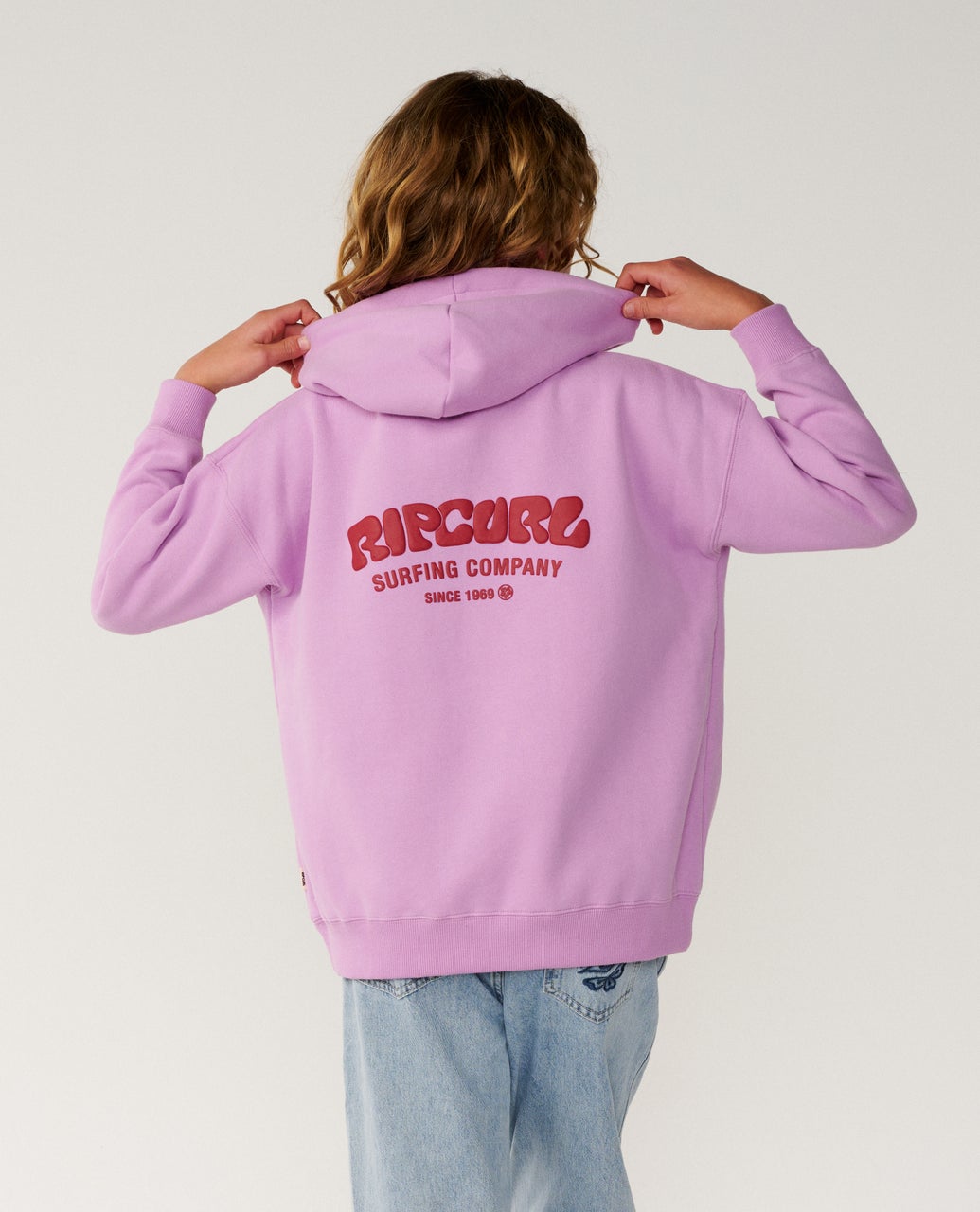 Rip Curl Girls Surf Puff Heritage Hood - Bright Lilac