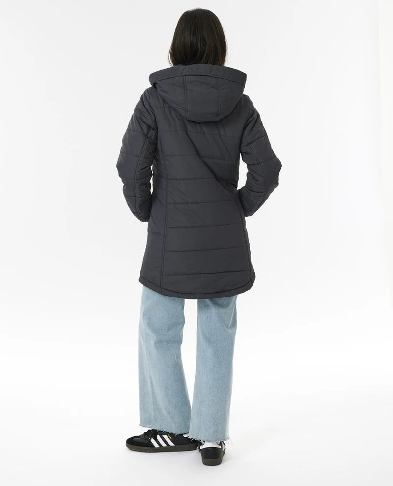 Rip Curl Anti-Series Anoeta Long Line Jacket - Washed Black
