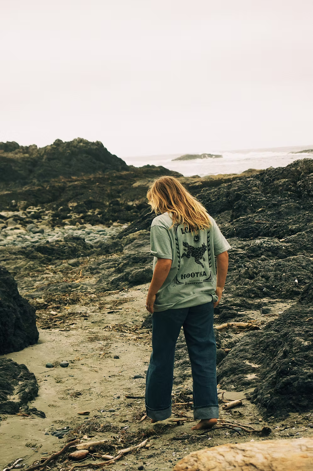 Nirvana Fern Sea Wolf Tee - Seafoam