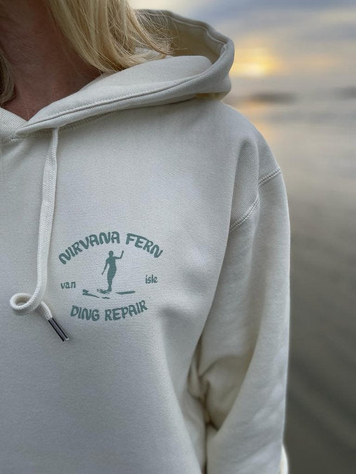 Nirvana Fern Ding Repair Hoodie - Cream