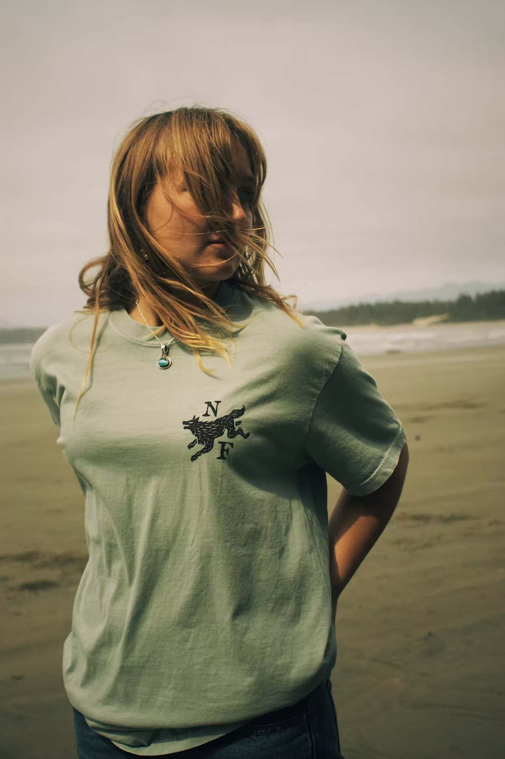 Nirvana Fern Sea Wolf Tee - Seafoam