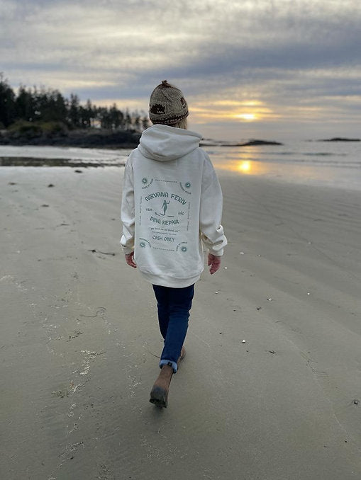 Nirvana Fern Ding Repair Hoodie - Cream