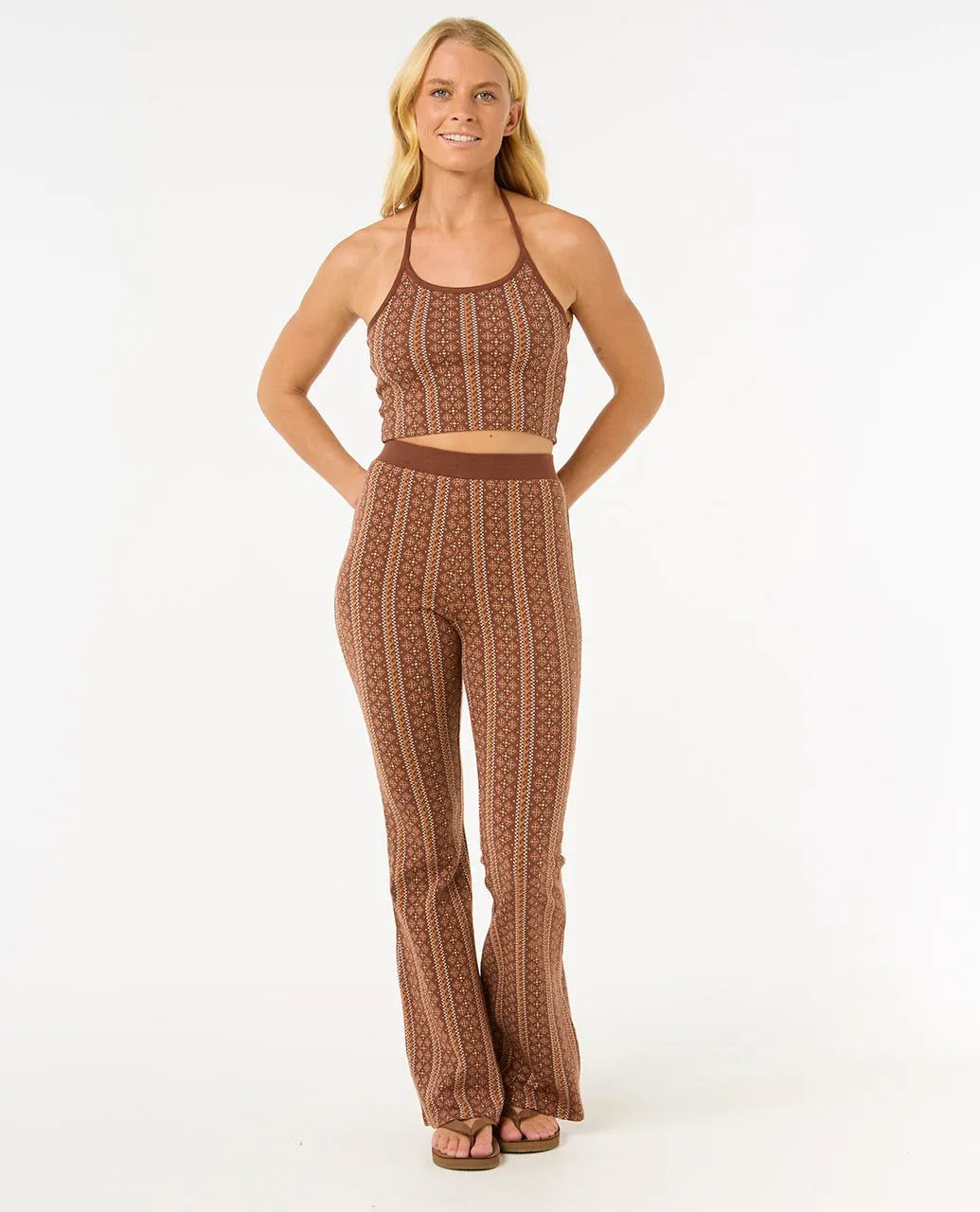 Rip Curl San Carlos Jacquard Knit Pant Brown