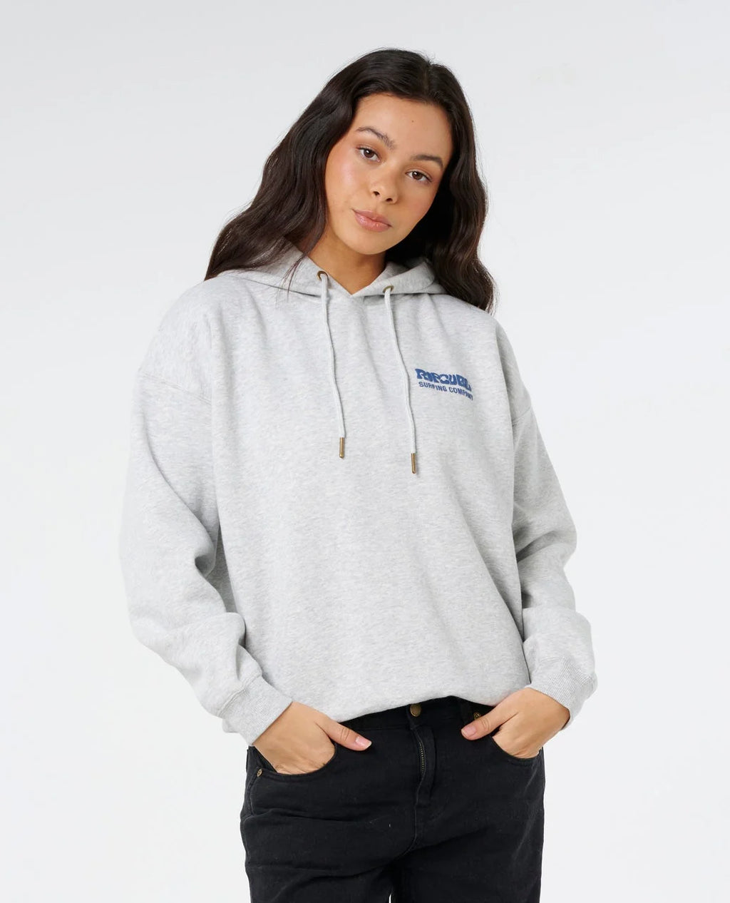 Rip Curl Surf Puff Heritage Hood - Grey Marle/Navy