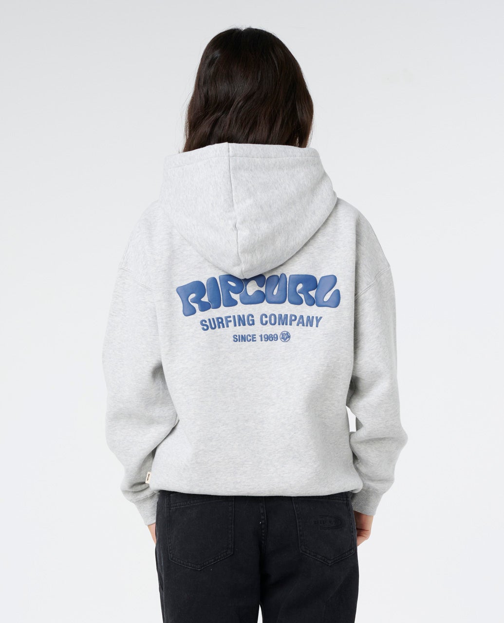 Rip Curl Surf Puff Heritage Hood - Grey Marle/Navy