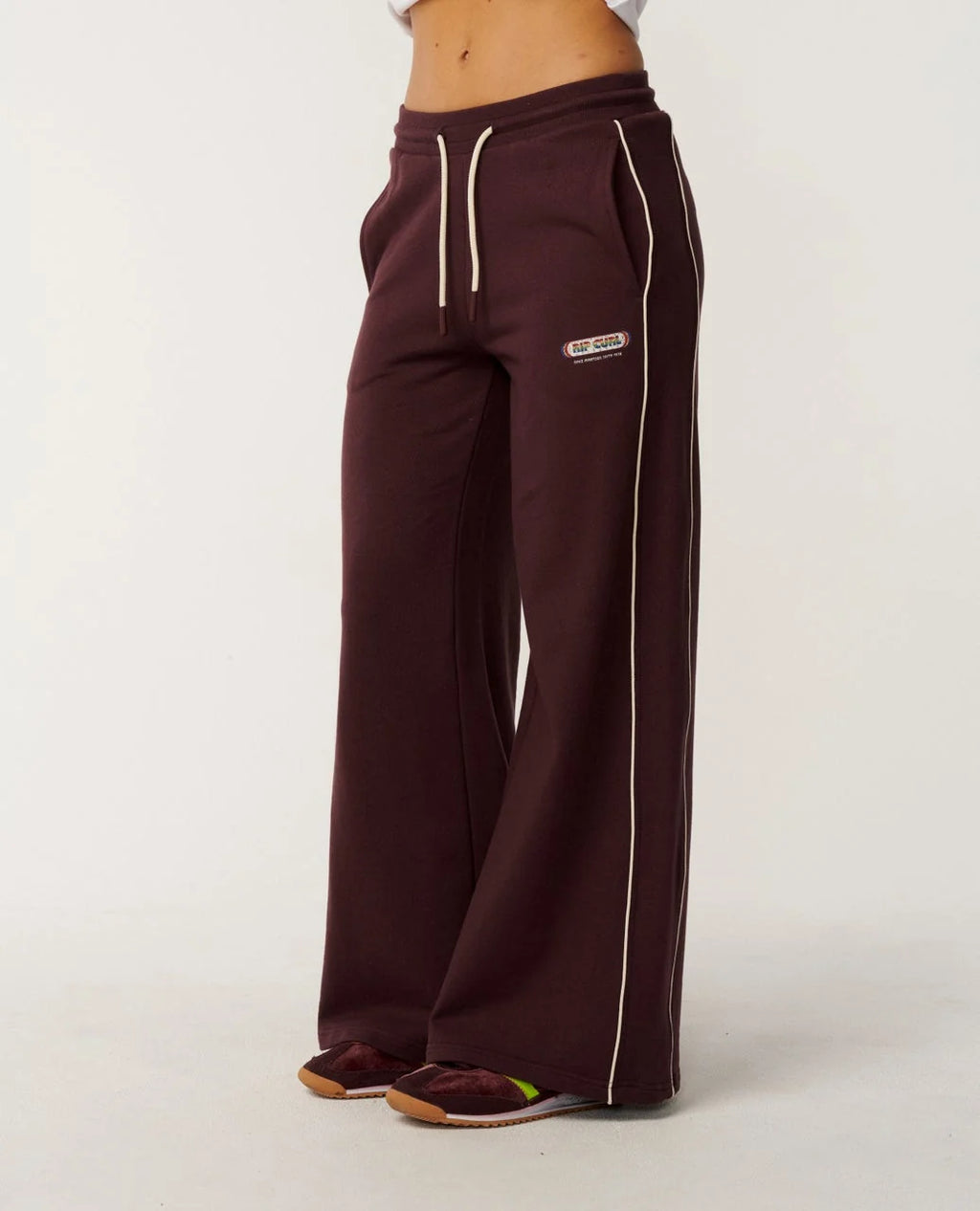 Rip Curl Since 1969 Wide Leg Track Pant - Fudge