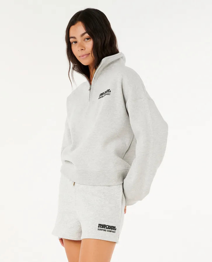 Rip Curl Surf Puff 1/4 Zip Grey