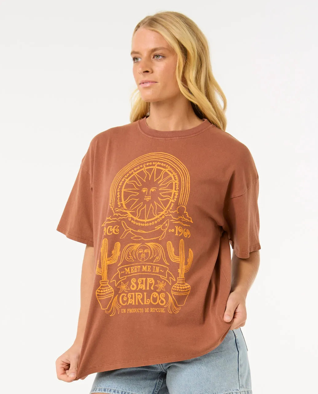 Rip Curl San Carlos Heritage Tee Brown