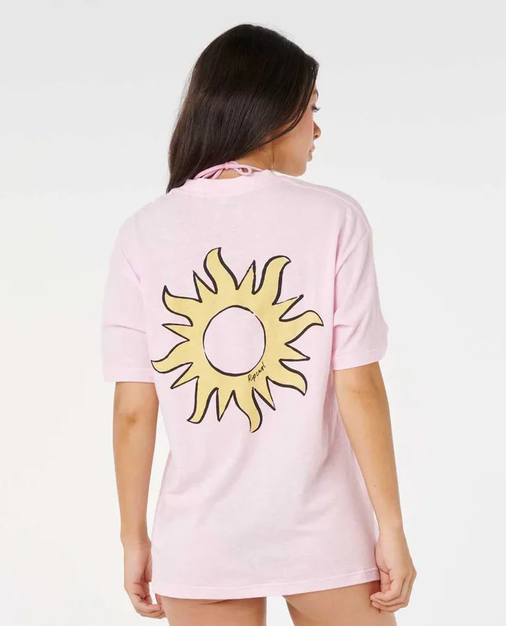 Rip Curl Stephanie Gilmore Sol OG SS Tee - Light Mauve