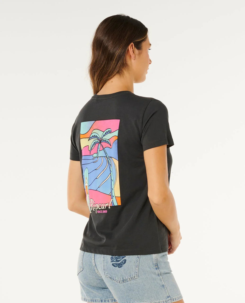 Rip Curl Tide Line Standard Tee - Washed Black