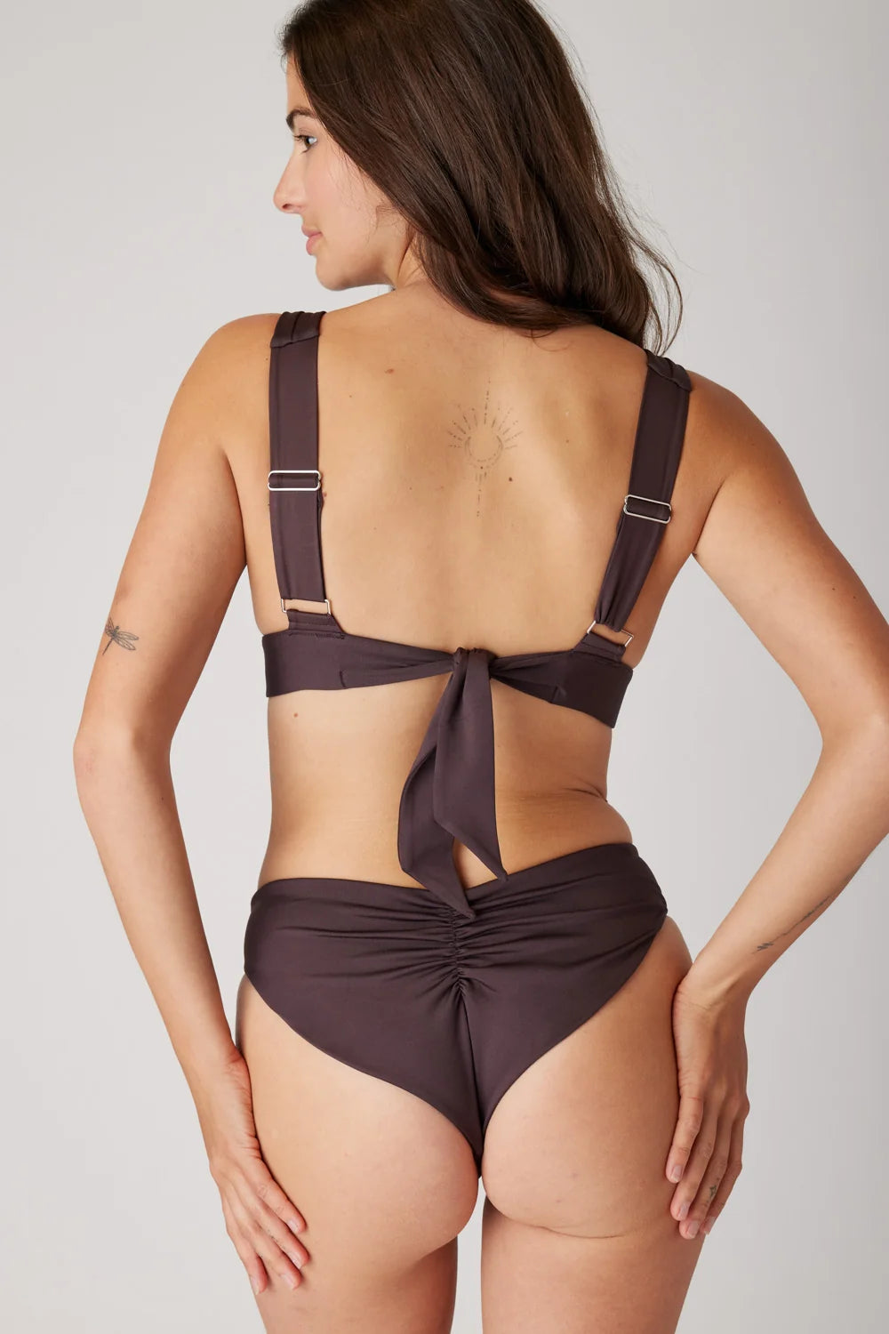 Londre High Leg Scrunch Bottom - Cocoa