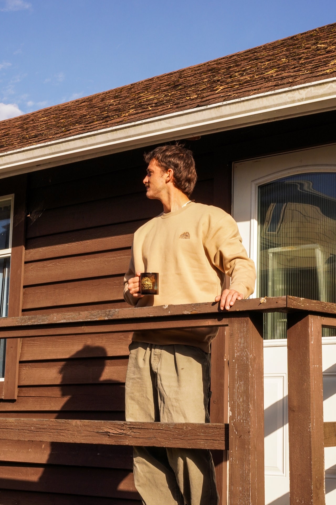 Storm Classic Wave Crewneck - Brown