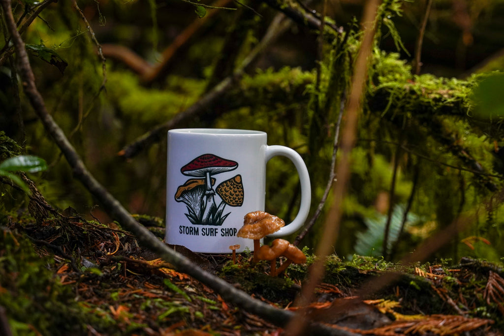 Storm Mushroom Mug - White
