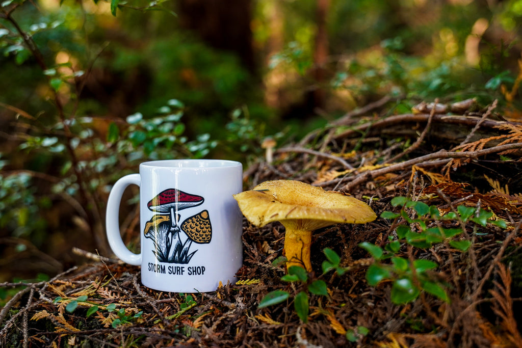Storm Mushroom Mug - White