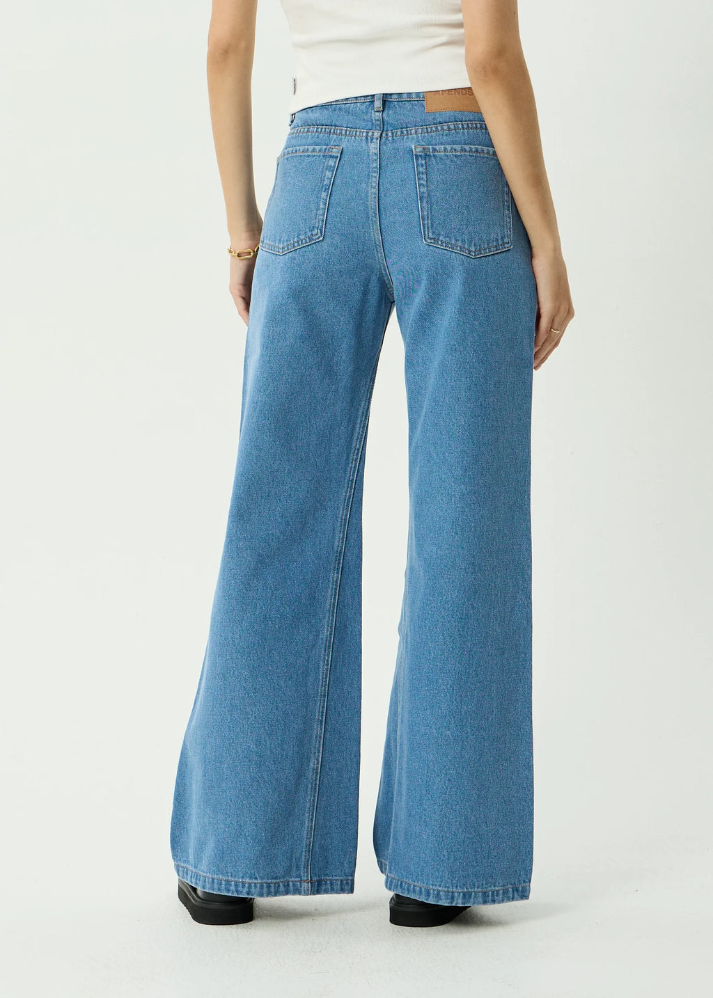 Afends Gigi Flared Leg Jean - Worn Blue
