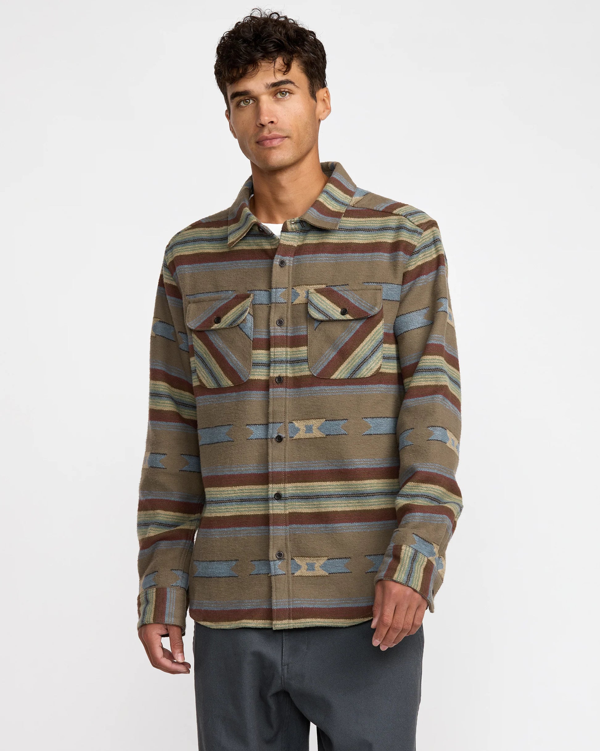 RVCA Dayshift Blanket Flannel - Mushroom