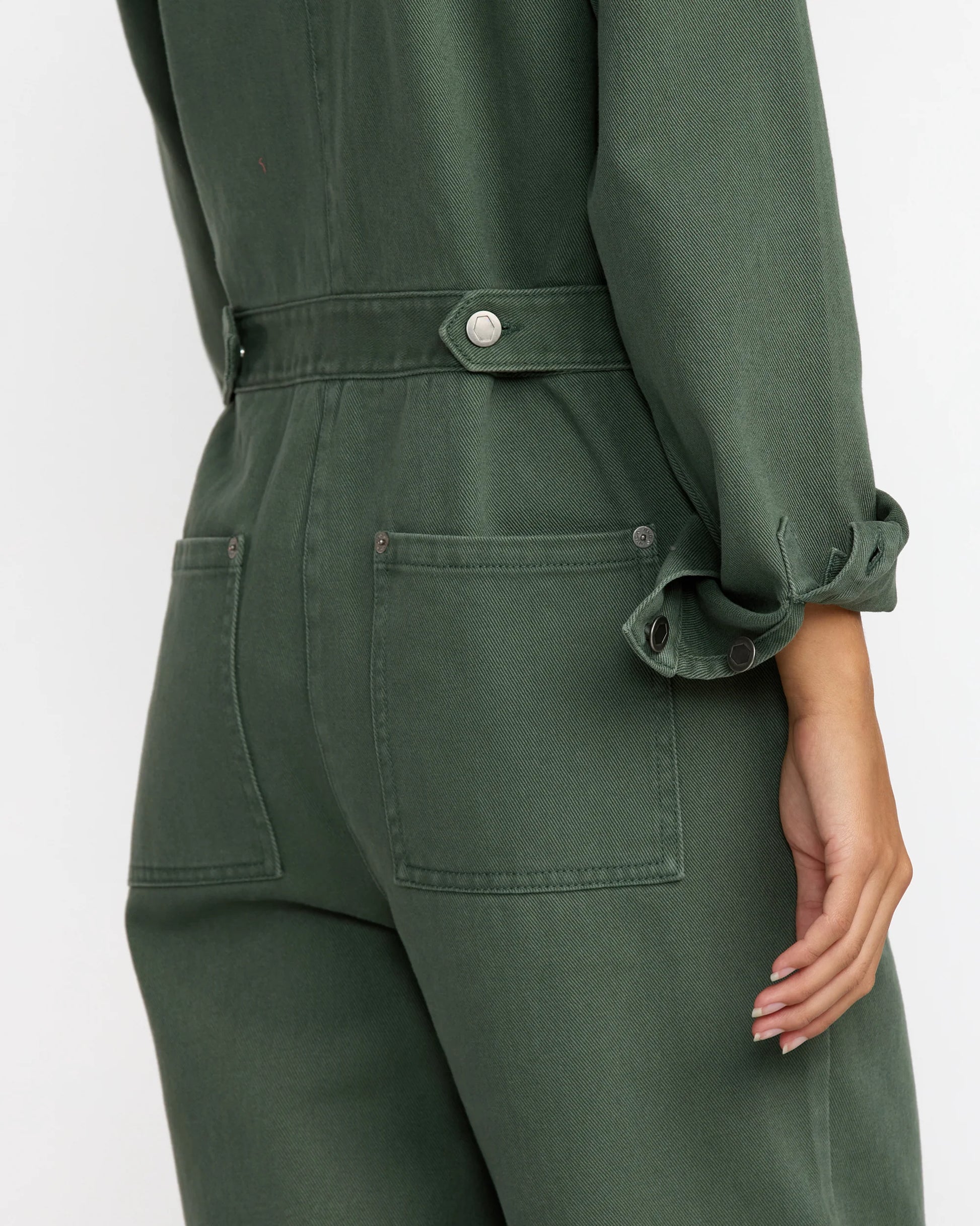 RVCA Dayshift L/S Boiler Suit - Fir Green