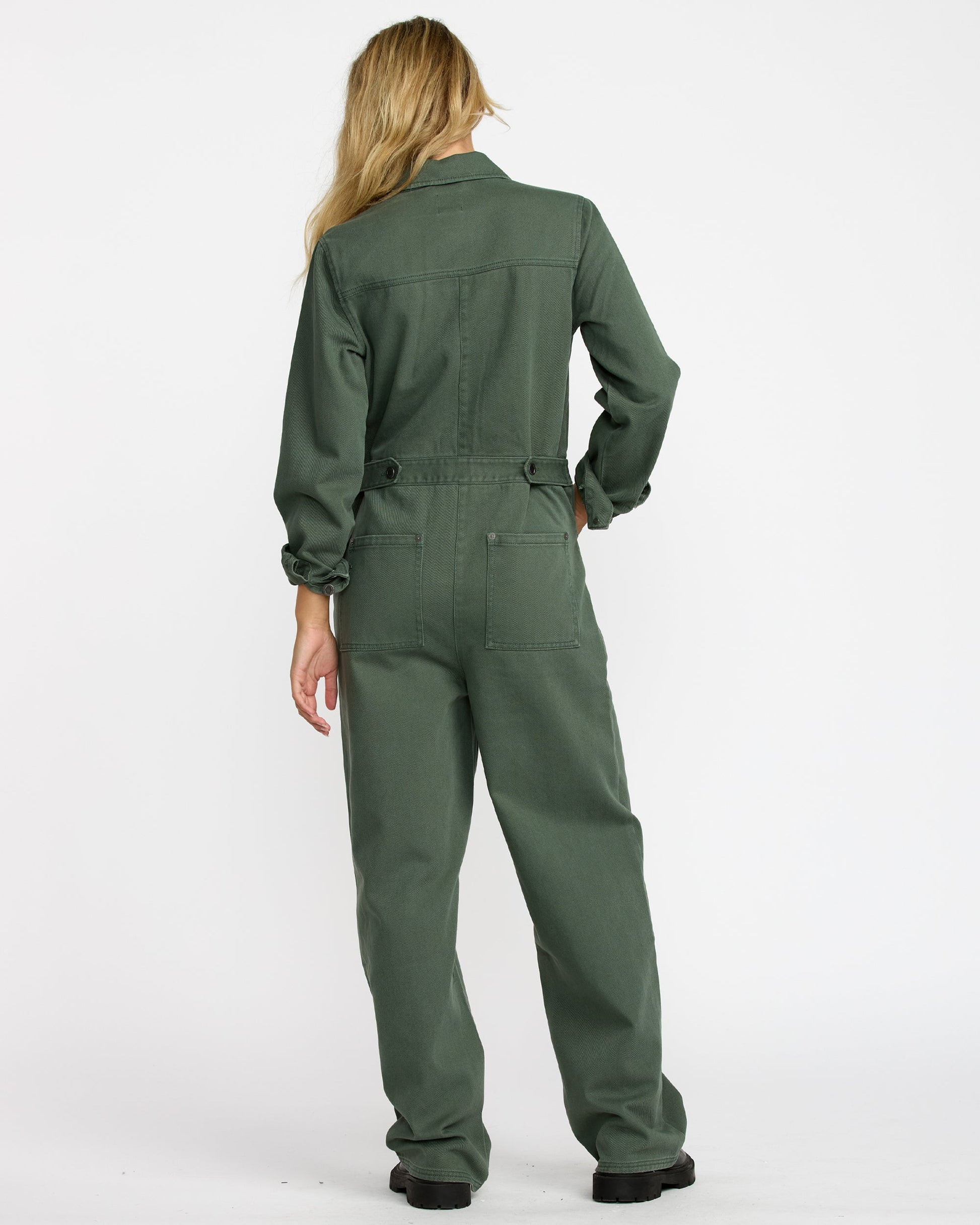 RVCA Dayshift L/S Boiler Suit - Fir Green