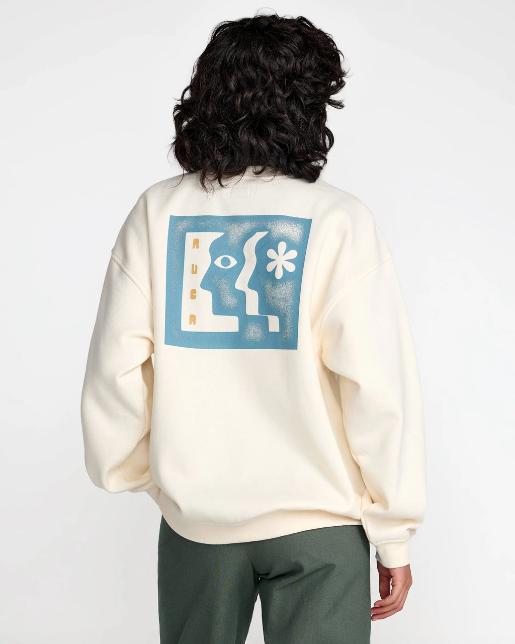 RVCA Baggie BF Crew - Antique White