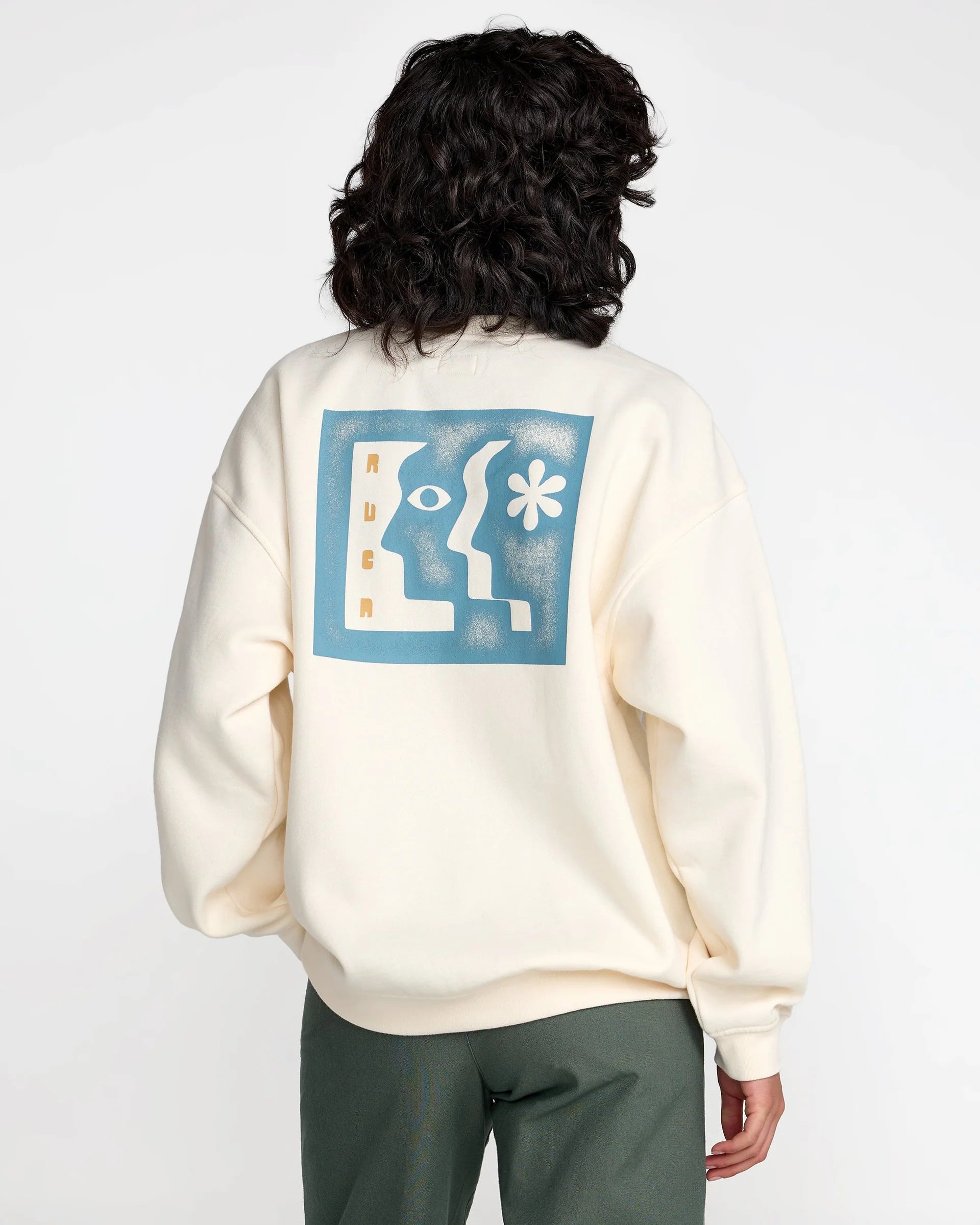 RVCA Baggie BF Crew - Antique White